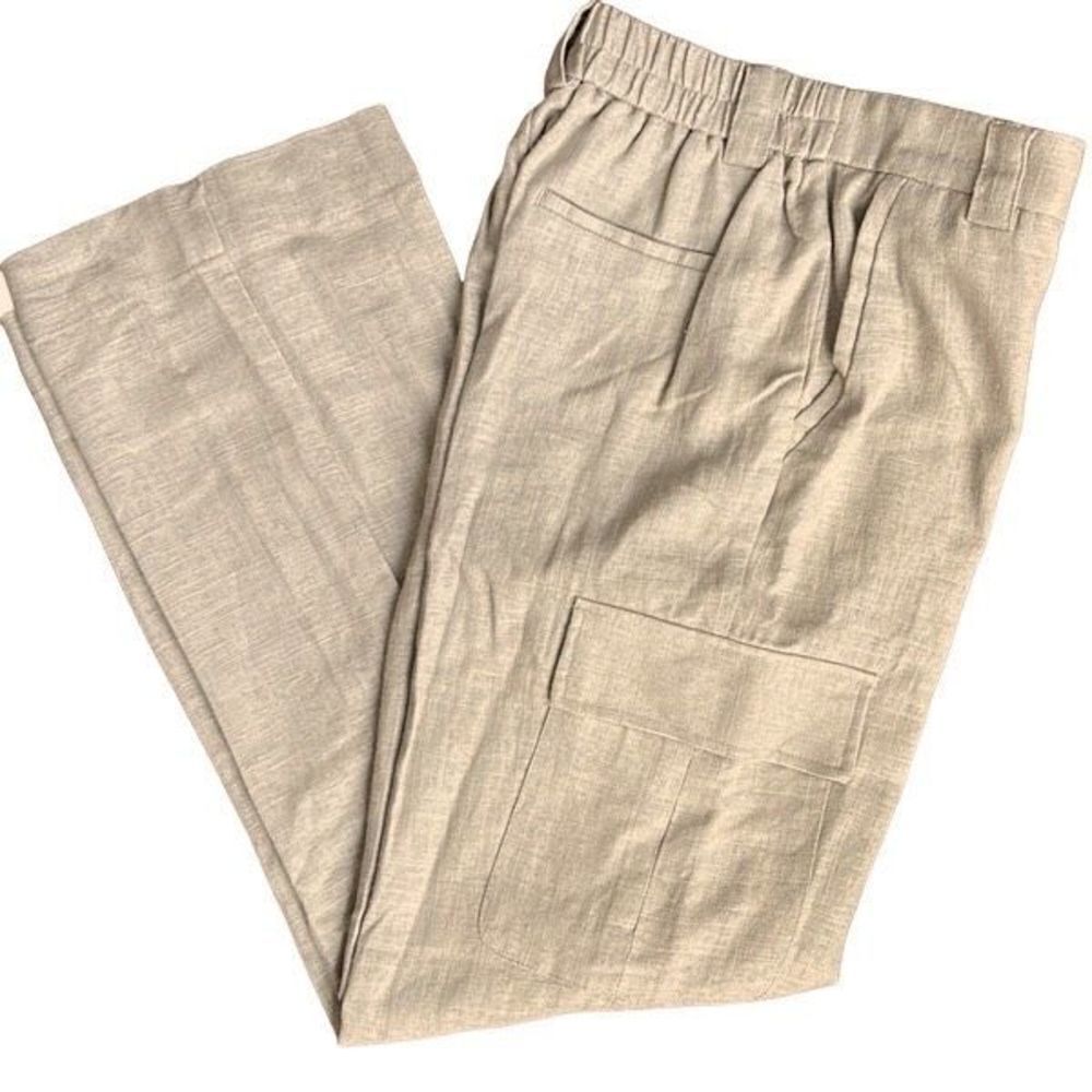 House of Harlow 1960 Linen Cargo Wide Leg Pants Size 6 New